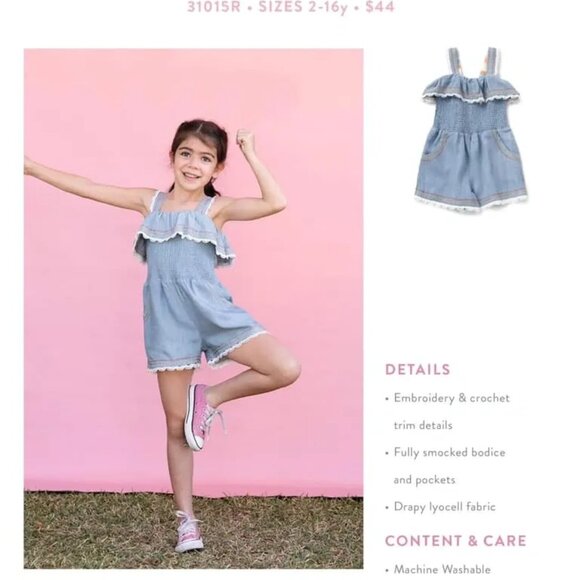 Matilda Jane Picnic in the Park Romper, Size 6 - Picture 3 of 3